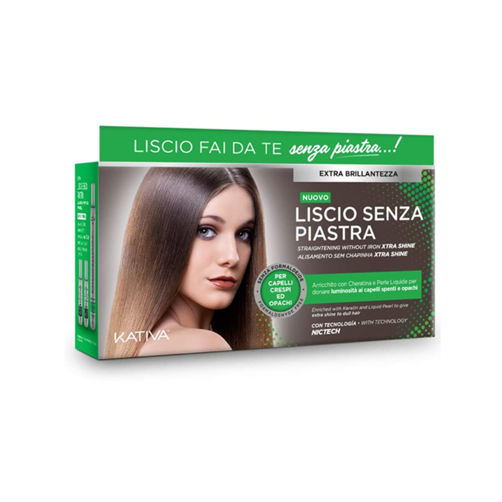 Kativa Liscio Senza Piastra Extra Brillantezza Kit 3PZ
