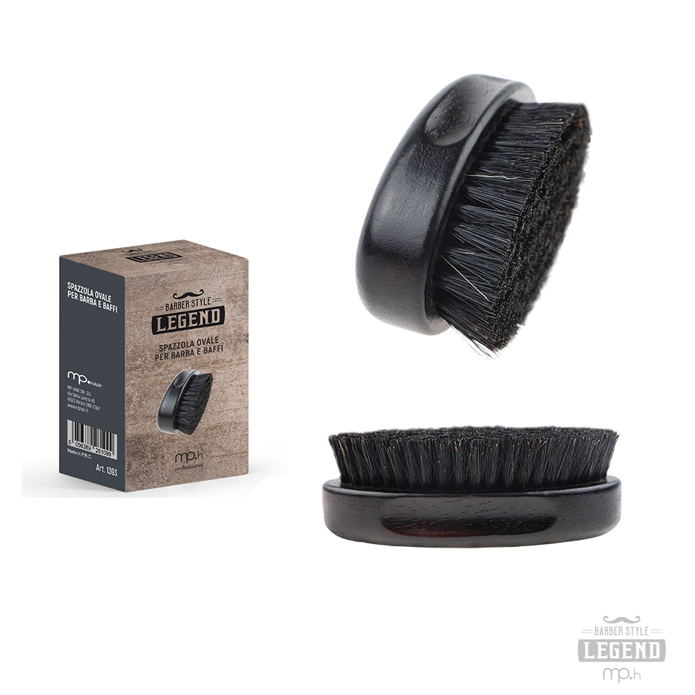 Mp Hair Spazzola Barba Ovale Setole Cinghiale