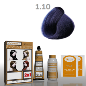Shampoo colorante crema colore donna 100ml 1.10 nero blu