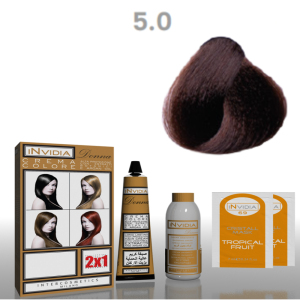 Shampoo colorante crema colore donna 100ml 5.0 castano chiaro