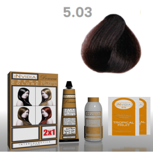 Shampoo colorante crema colore donna 100ml 5.03 tabacco