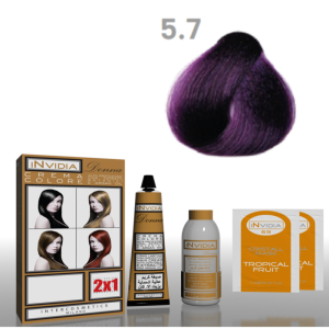 Shampoo colorante crema colore donna 100ml 5.7 castano chiaro viola