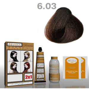 Shampoo colorante crema colore donna 100ml 6.03 tabacco chiaro