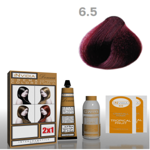 Shampoo colorante crema colore donna 100ml 6.5 biondo scuro mogano