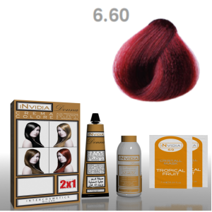 Shampoo colorante crema colore donna 100ml 6.60 rosso indiano