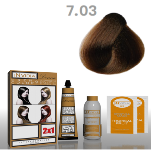 Shampoo colorante crema colore donna 100ml 7.03 ambra