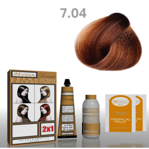 Shampoo colorante crema colore donna 100ml 7.04 castagna