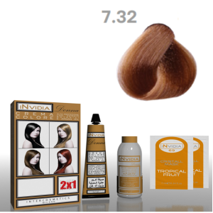 Shampoo colorante crema colore donna 100ml 7.32 biondo beige