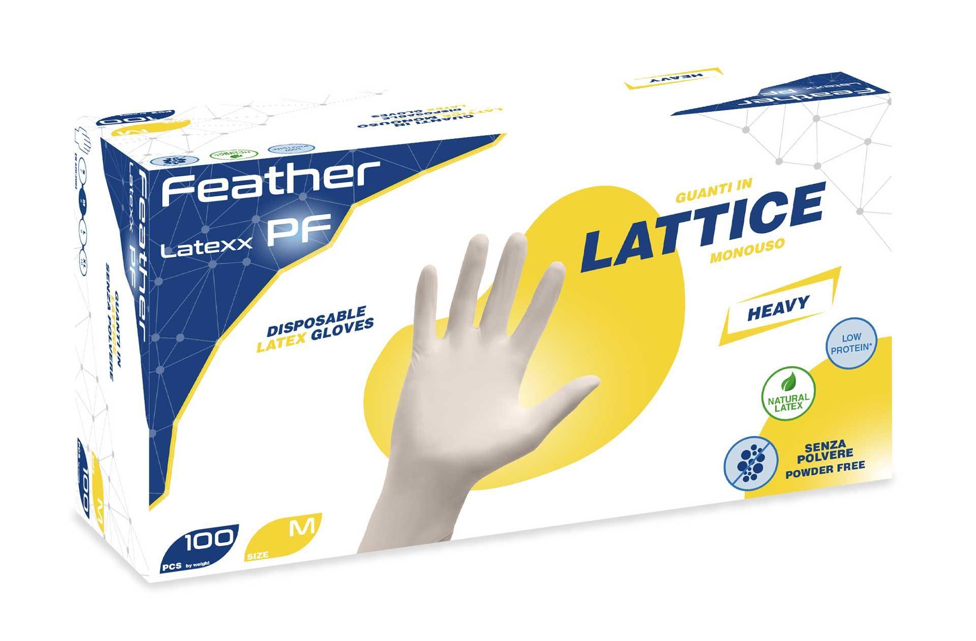 reflexx feather latexx pf guanti lattice senza polvere 100pz flpf large - foto 2