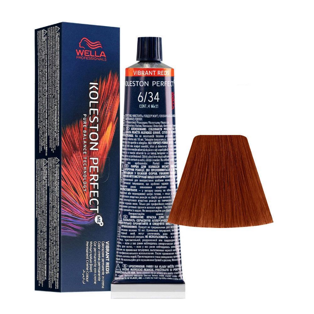 Wella Tinta Koleston Perfect Me 60ML 6/34 Biondo Scuro Oro Ramato