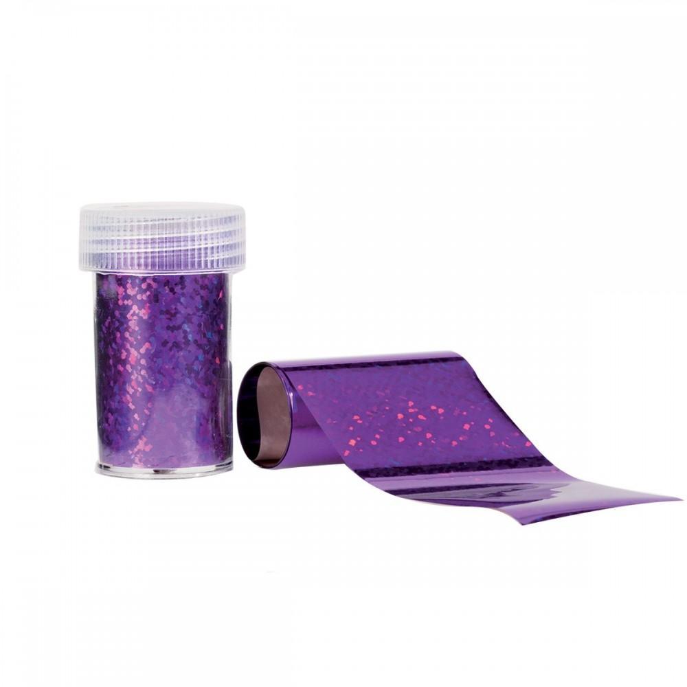 Estrosa Holographic Purple Foil Transfer Effect