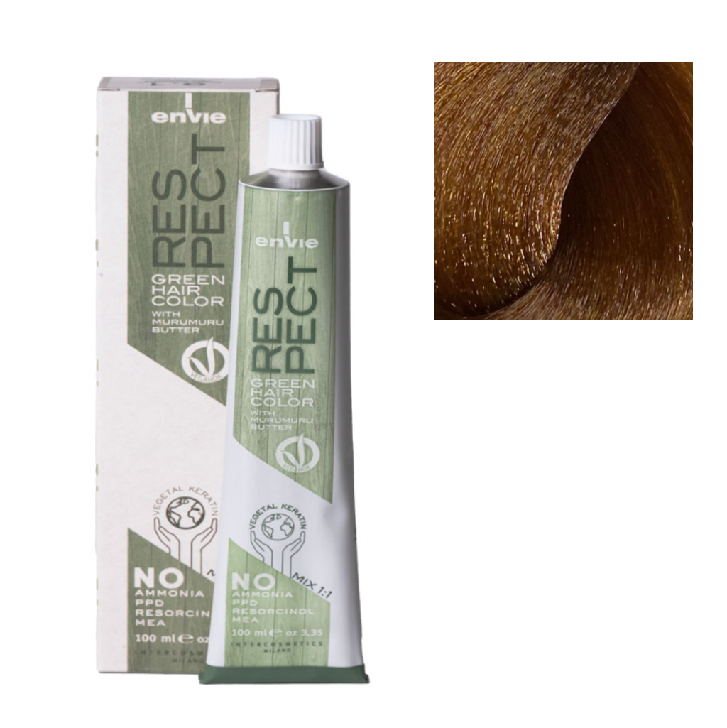 Envie Tinta in Crema Senza Ammoniaca Respect Green 100ml 8.32 Biondo Chiaro Beige