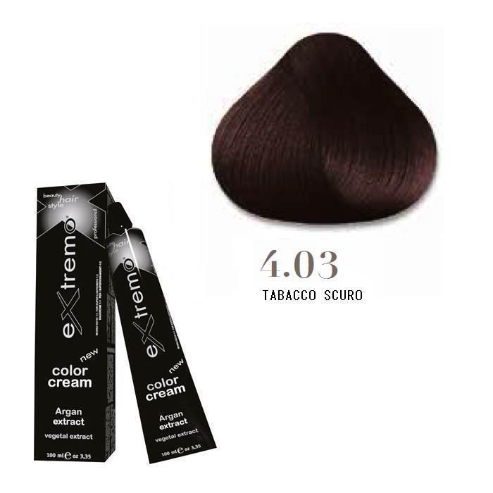 Extremo Tinta Color Cream Argan Oil 100ml 4.03 Tabacco Scuro