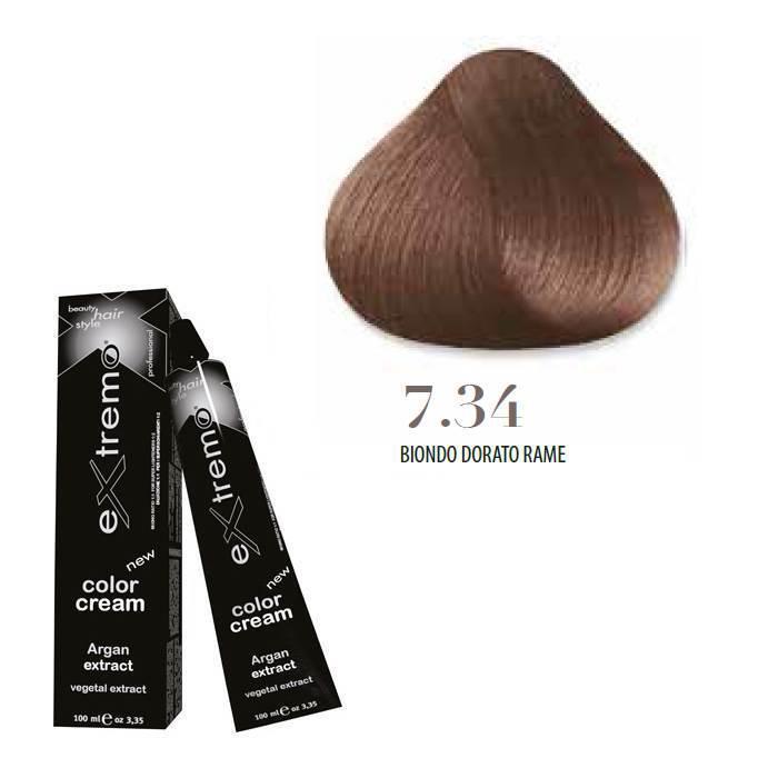Extremo Tinta Color Cream Argan Oil 100ml 7.34 Biondo Dorato Ramato