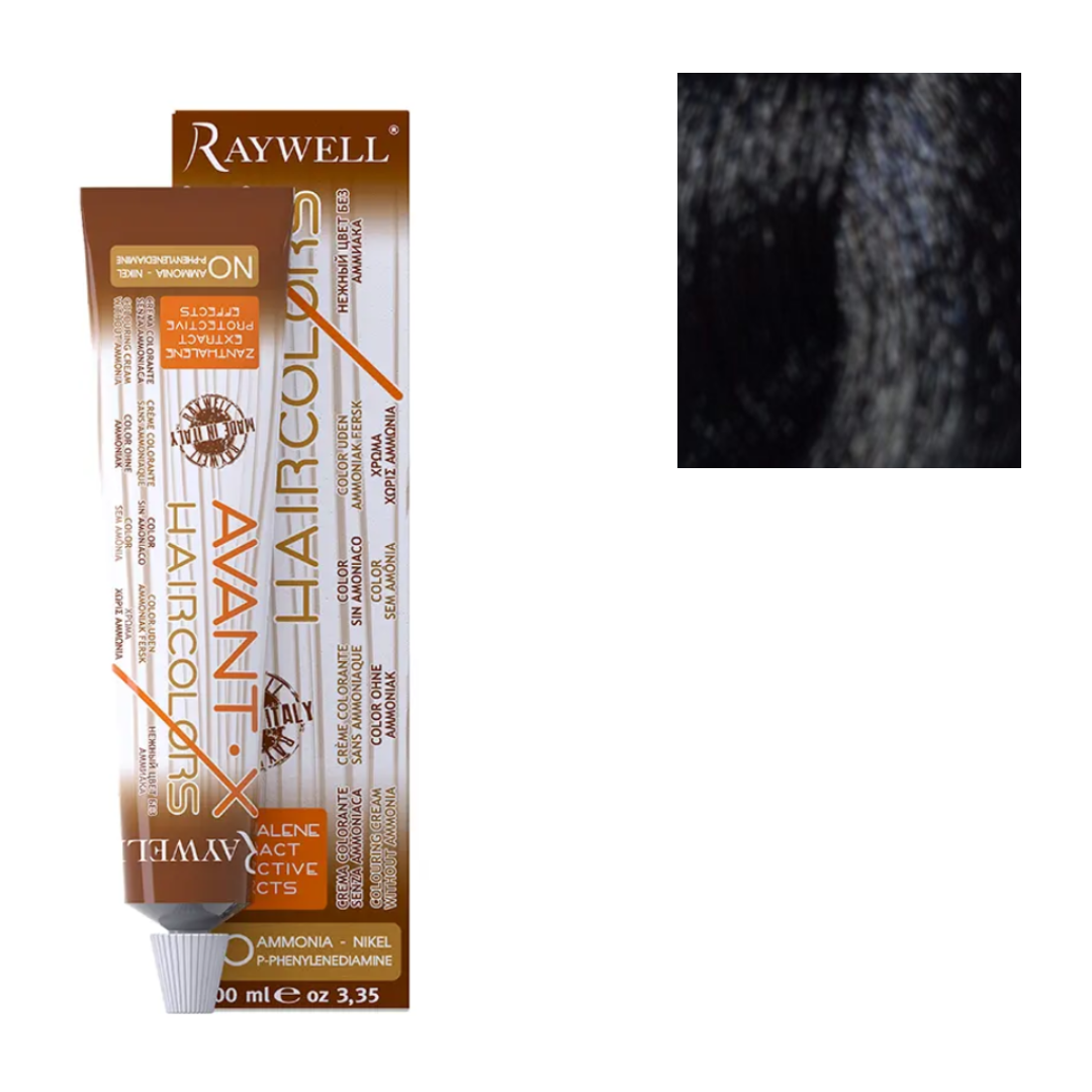 Raywell Tinta In Crema Senza Ammoniaca Avant-X 100ml 1.01 Nero Blu