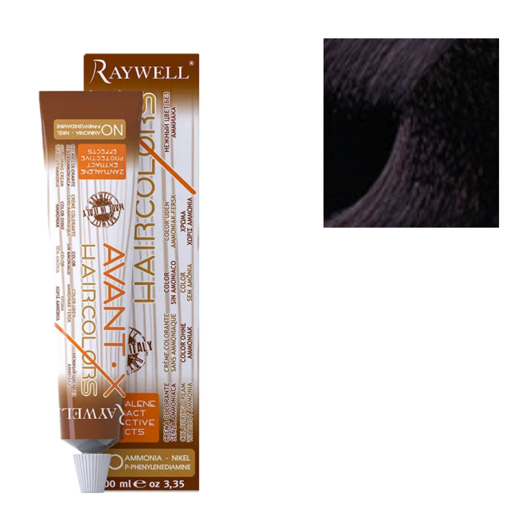 Raywell Tinta In Crema Senza Ammoniaca Avant-X 100ml 3.0 Castano Scuro