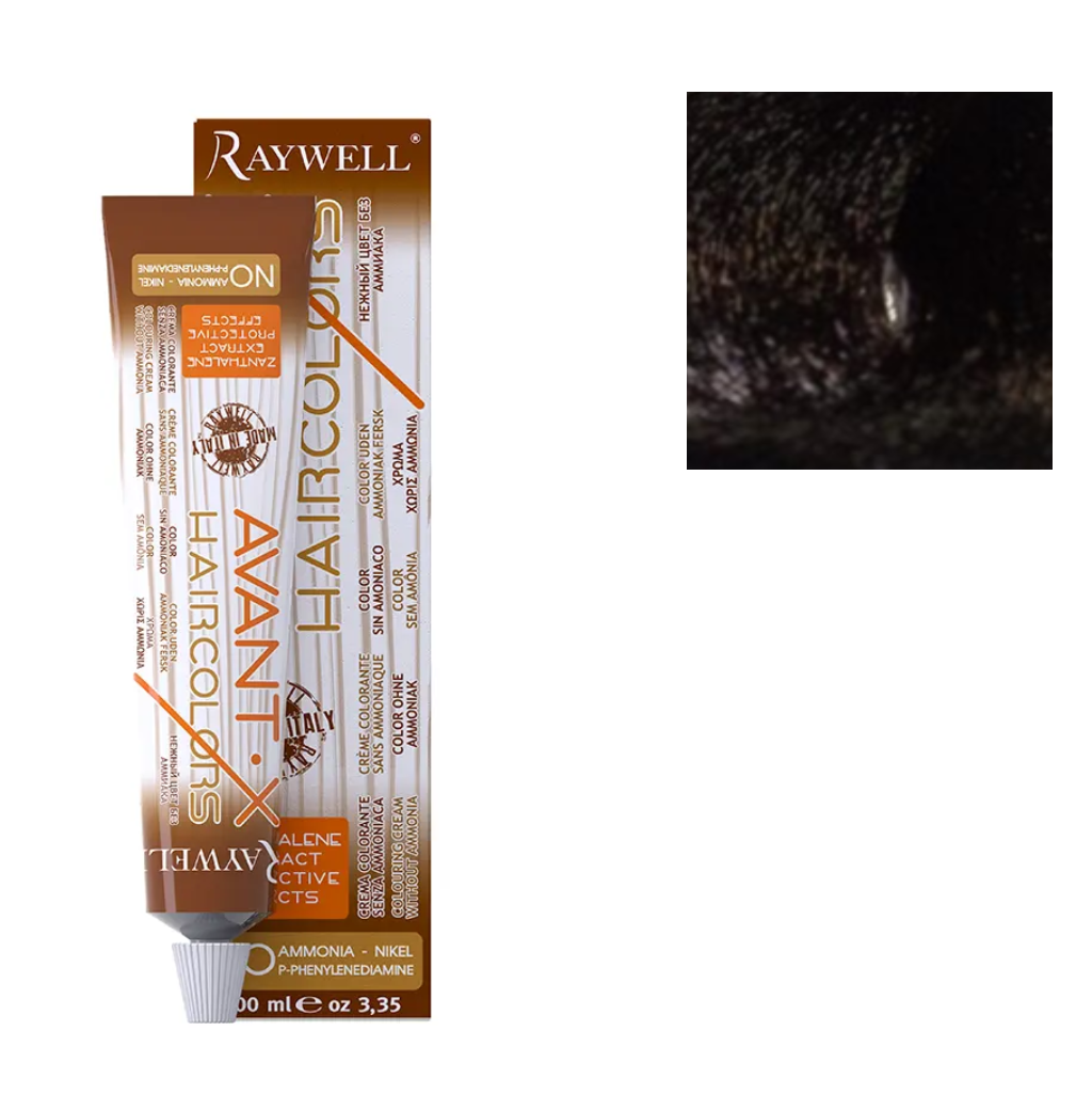 Raywell Tinta In Crema Senza Ammoniaca Avant-X 100ml 4.07 Caffe