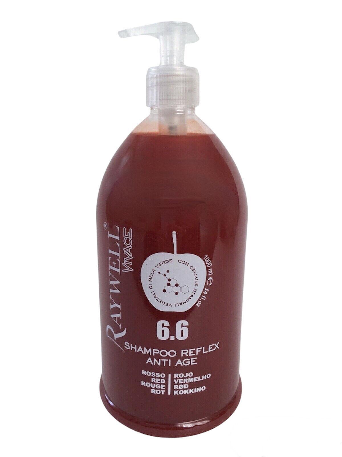 Raywell Shampoo Riflessante Reflex Anti Age 1000ml 6.6 Rosso