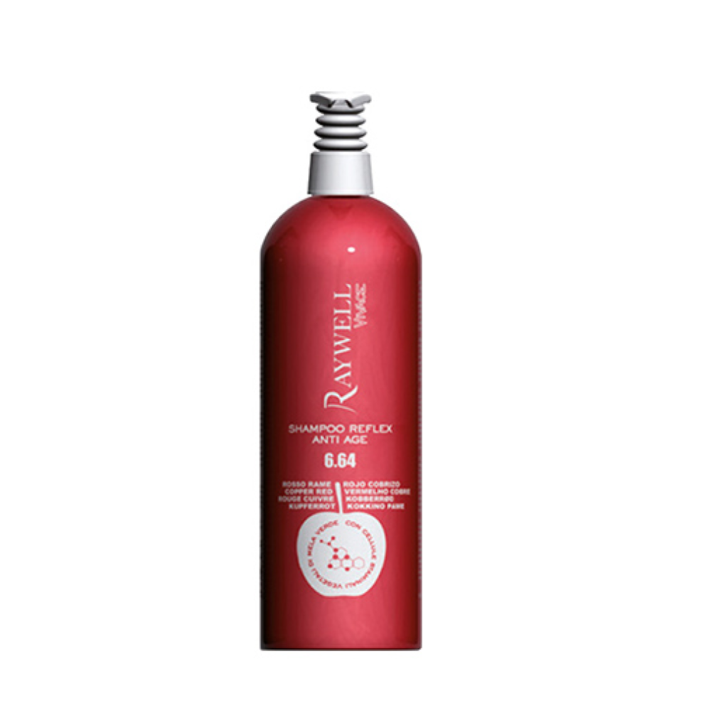 Raywell Shampoo Riflessante Reflex Anti Age 1000ml 6.64 Rosso Rame