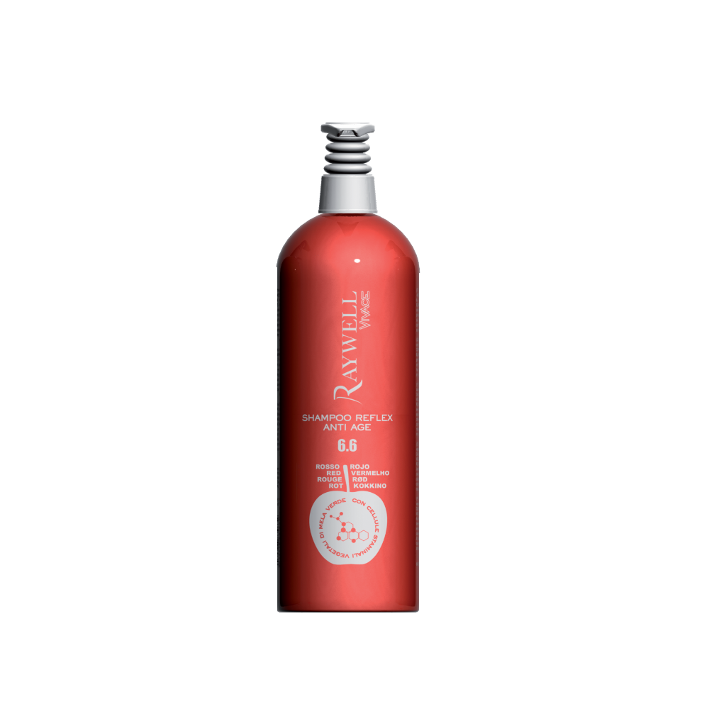 Raywell Shampoo Riflessante Reflex Anti Age 1000ml 6.66 Rosso Intenso