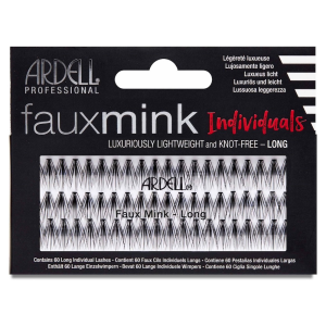Faux mink ciglia finte individual long ﻿﻿black