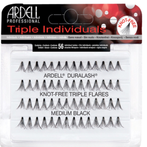Triple individual ciglia finte long black