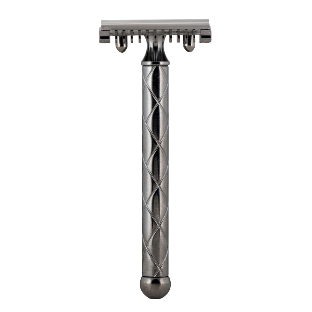 Fatip Rasoio Doppia Lama Cromato Nero Retro 