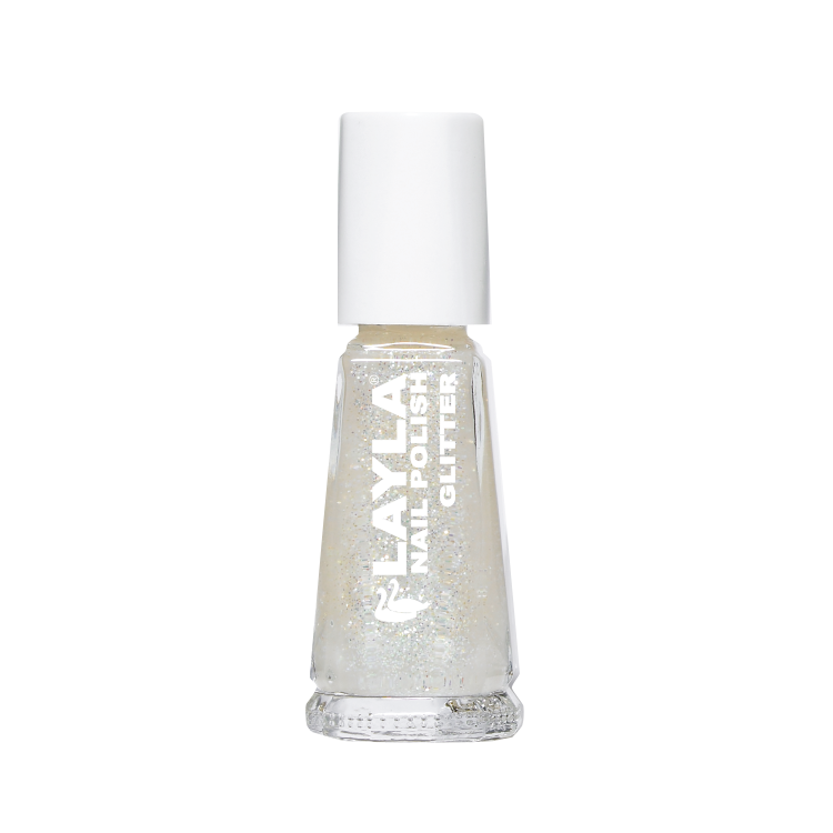 Layla Smalto Glitter Bianco 10ML