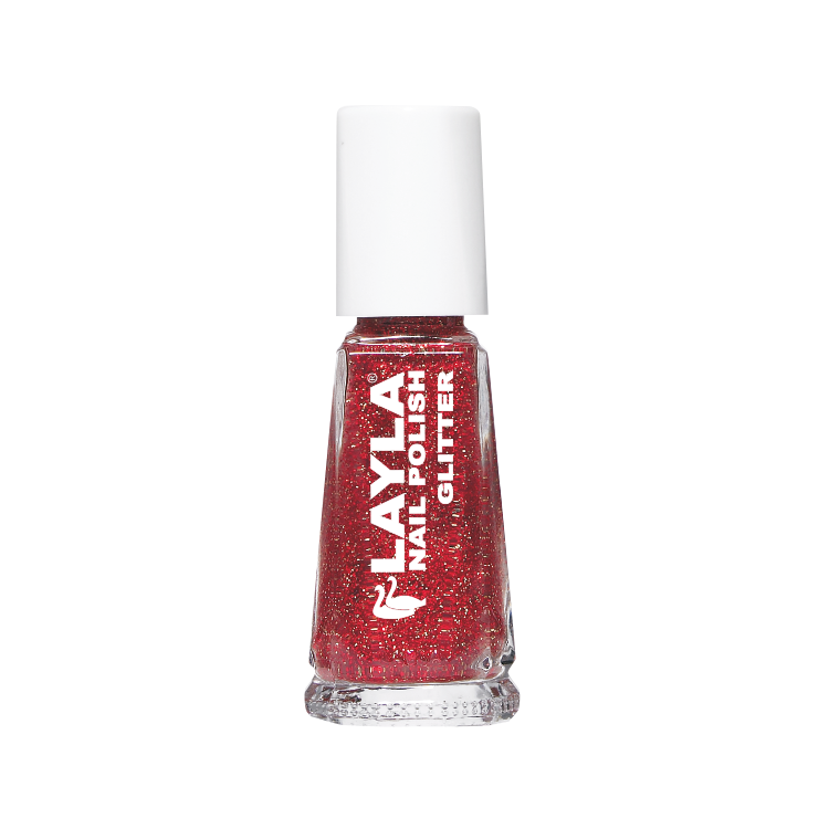 Layla Smalto Glitter Rosso 10ML
