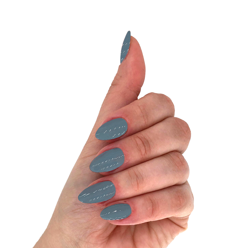 layla-semipermanente-gel-polish-n.234-very-moss-10ml Unghie con gel semipermanente Very Moss applicato, finitura colore muschio opaco