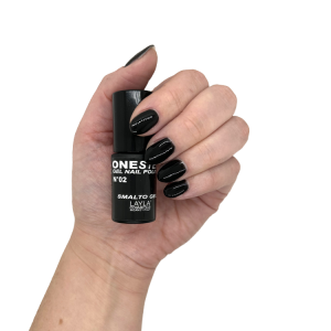Semipermanente one step gel nail polish n.2 black 5ml
