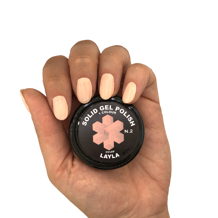 Layla Smalto Solid Gel Polish Uv Led 15GR N.2 Baby Peach