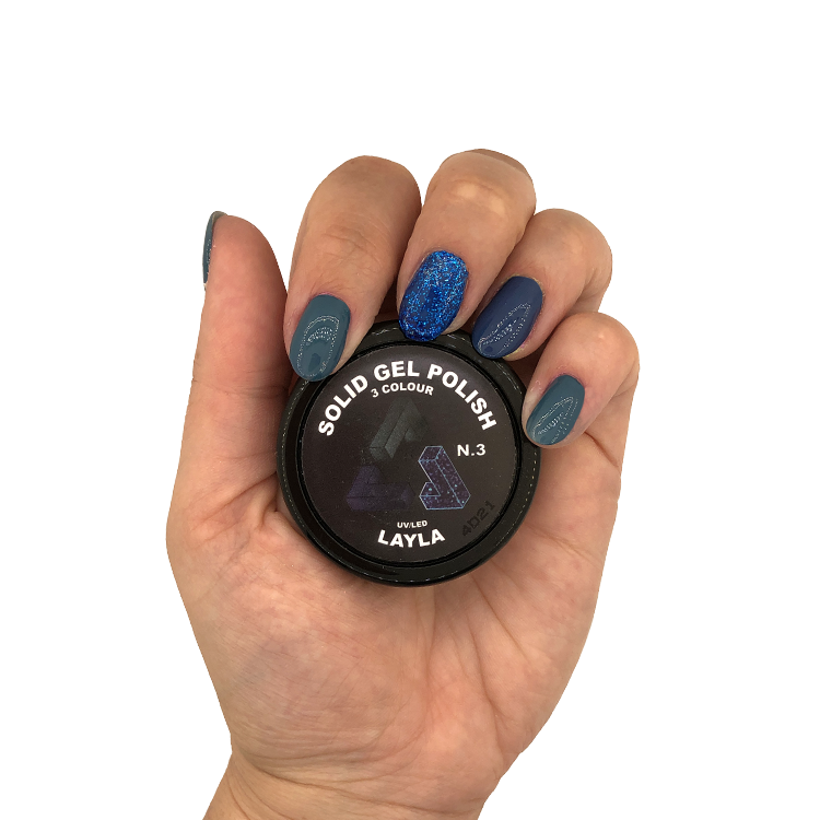 Layla Smalto Solid Gel Polish Trio Uv Led 15GR N.03 Mystic Teal