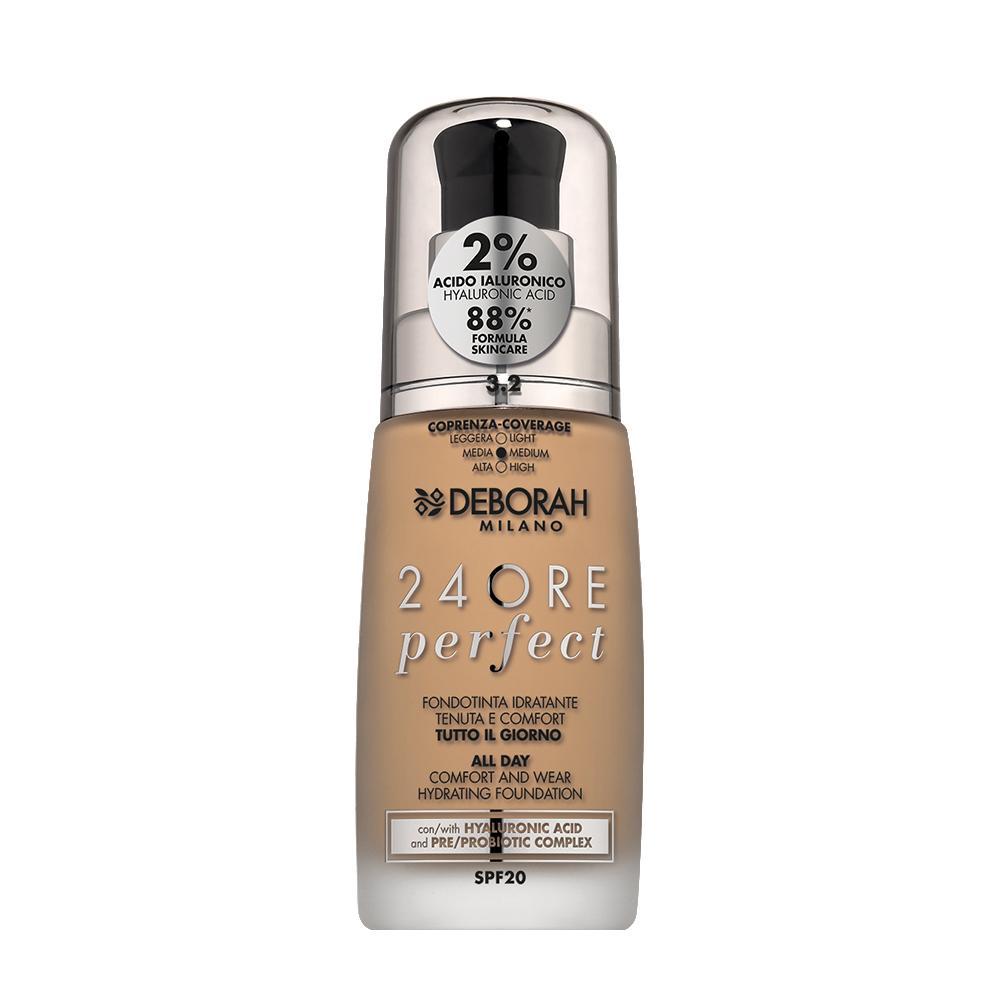 Deborah Fondotinta 24 Ore Perfect Con Acido Ialuronico N. 3.2 Hazelnut