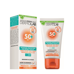 Crema solare protezione molto alta viso e collo spf 50 + advanced protection 50 ml