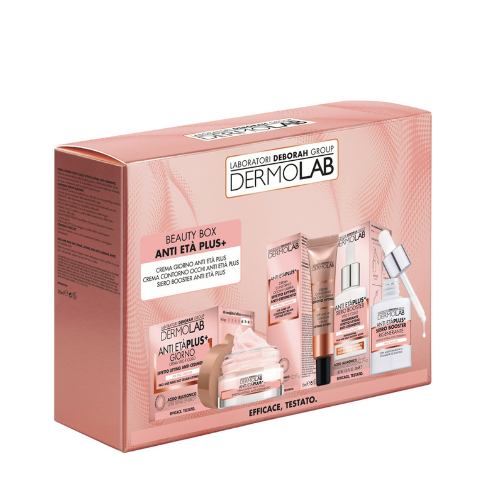 Dermolab Beauty Box Anti etu00e0 Plus+ Crema Giorno 50 ML + Contorno Occhi E Labbra + Siero Booster 30ML TDV003423