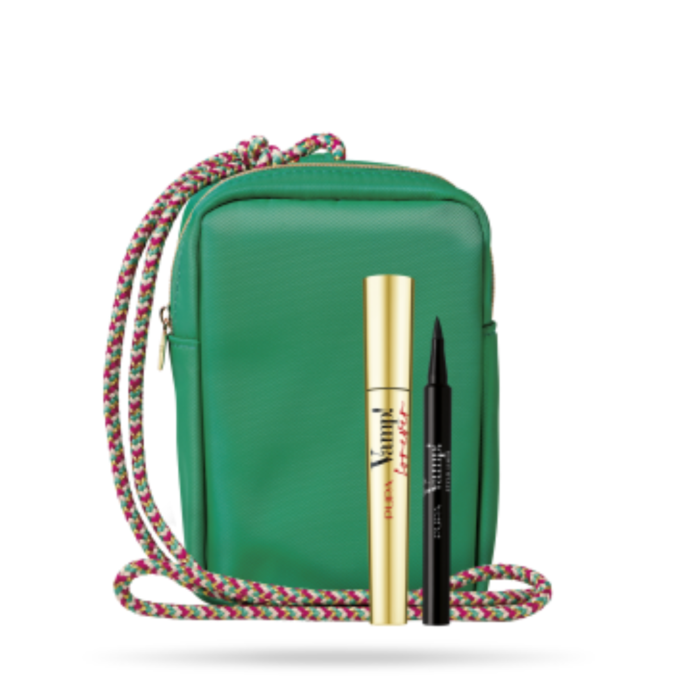 Pupa Conf. Crossbody Phone Bag + Mascara Vamp Forever + Vamp Stylo Liner