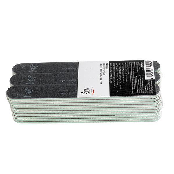 peggy sage peggy sage 122051 lotto 30 limette per unghie 2 facce 100/180  nero - foto 1