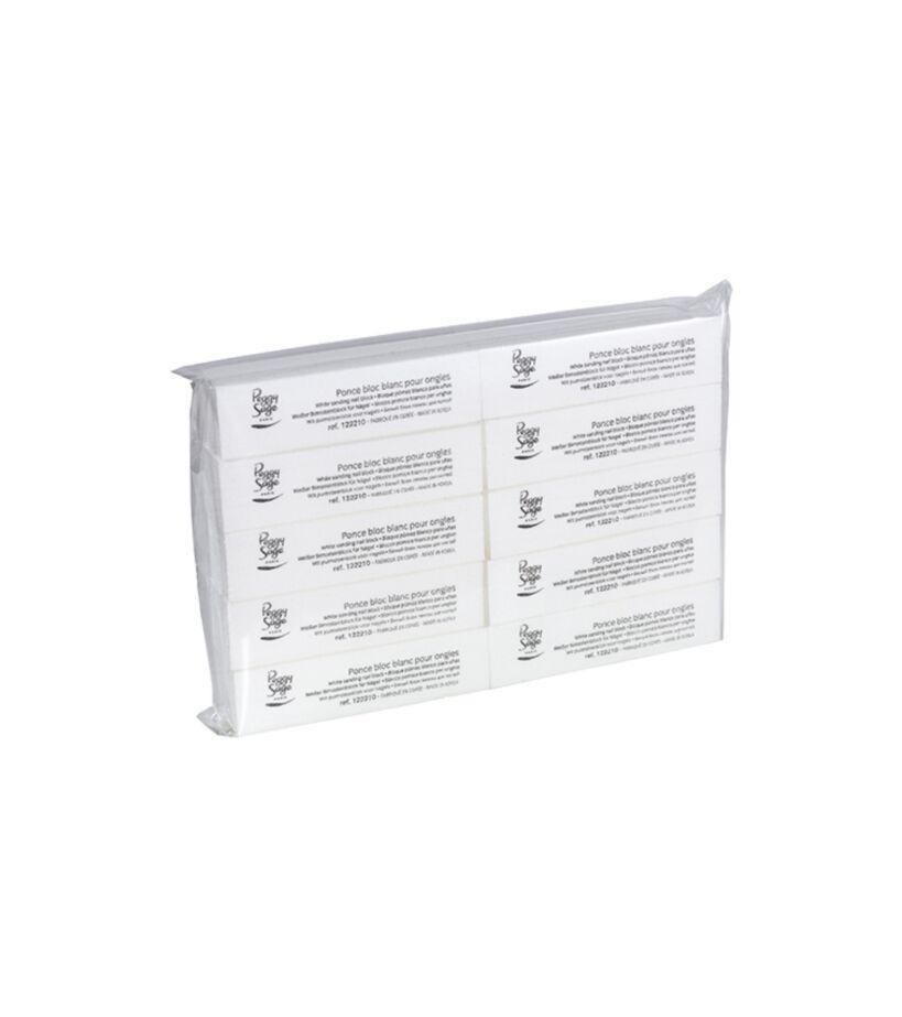 peggy sage peggy sage 122209 blocco pomice bianco per unghie x 10 - foto 1