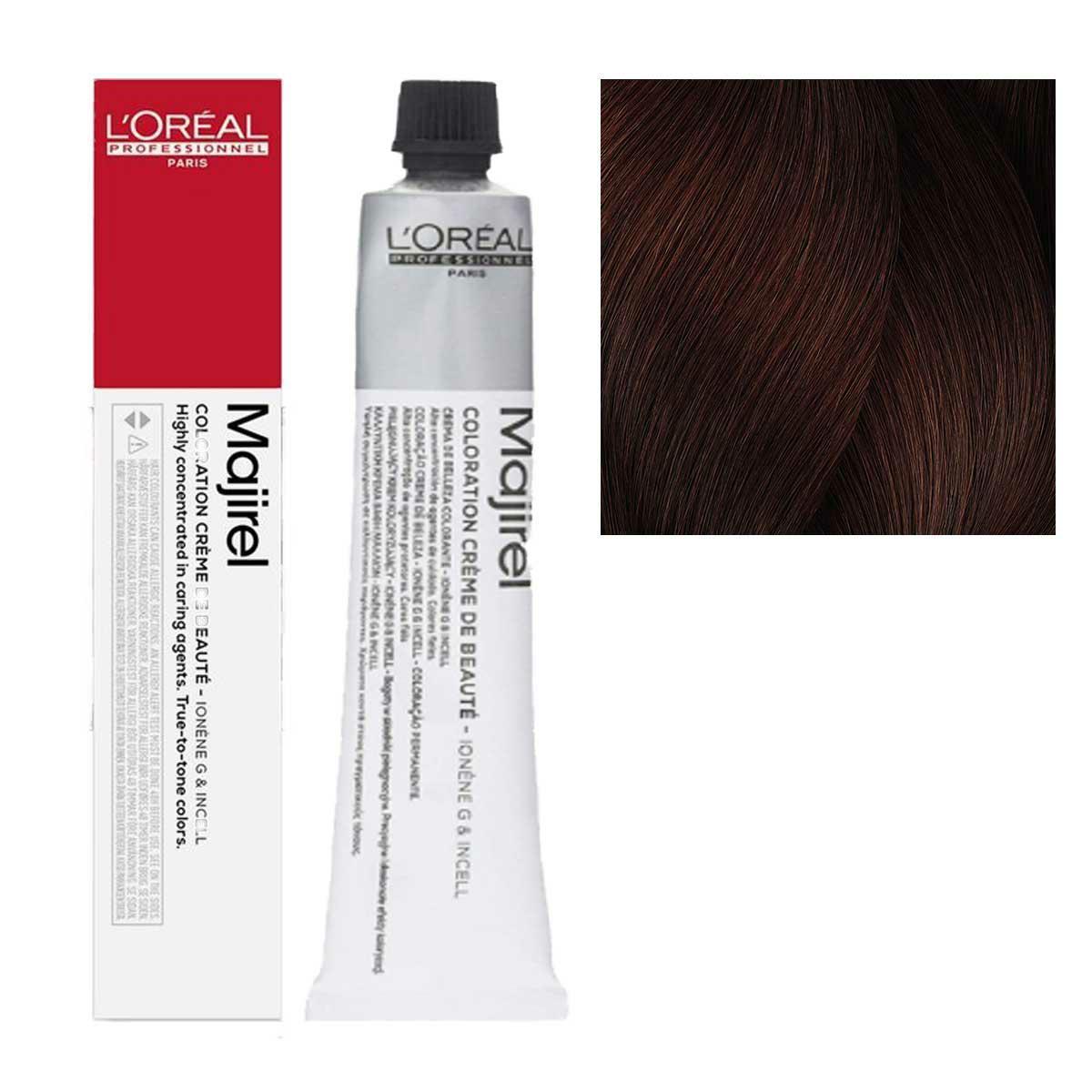 Lu00b4Oru00e8al Tinta Majirel 50ML 4.56 Castano Rosso Mogano 