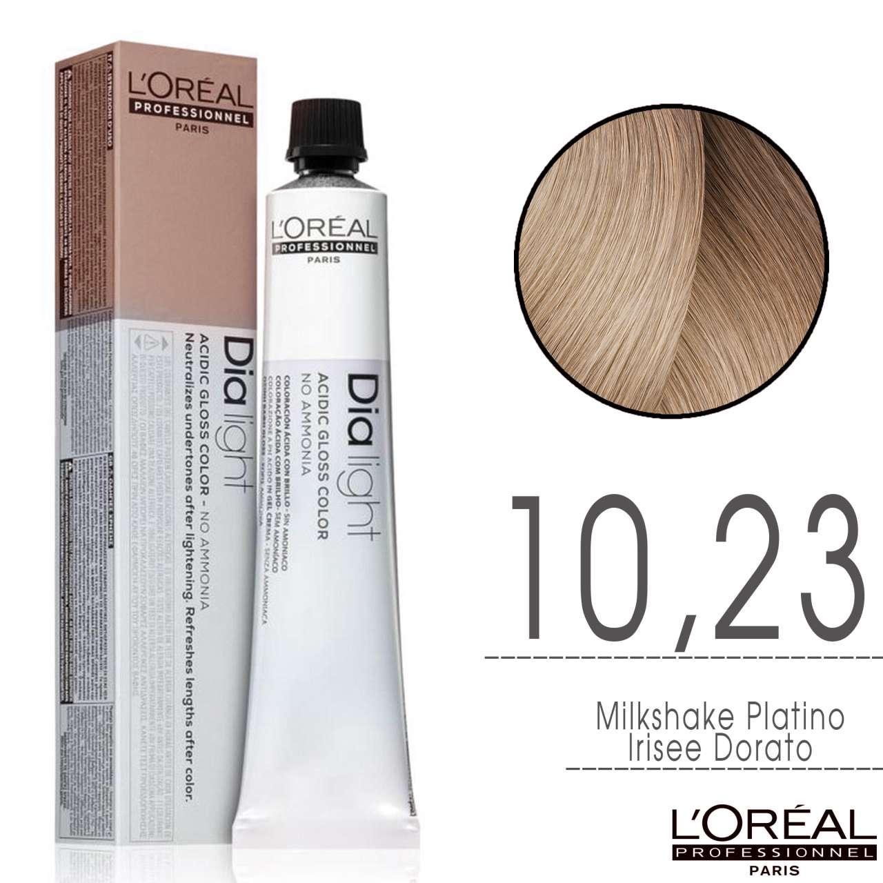 l'oru00e9al-tinta-dia-light-tono-su-tono-50ml-10.23-milkshake-platino-irisee-dorato L'Oru00e9al Tinta Dia Light Tono Su Tono 50ML 10.23 MilkShake Platino Irisee Dorato