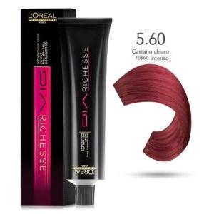 L'oréal tinta dia richesse tono su tono 50ml 5.60 castano chiaro rosso intenso