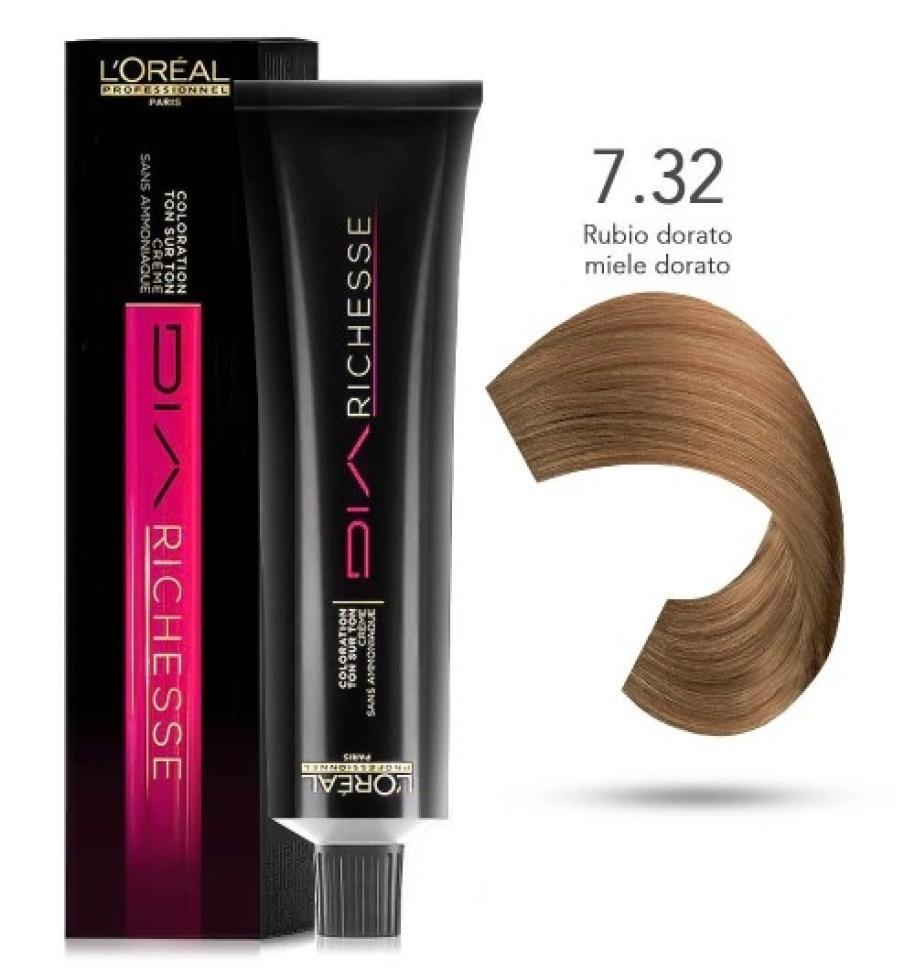 L'Oru00e9al Tinta Dia Richesse Tono Su Tono 50ML 7.32 Rubio Dorato Miele Dorato
