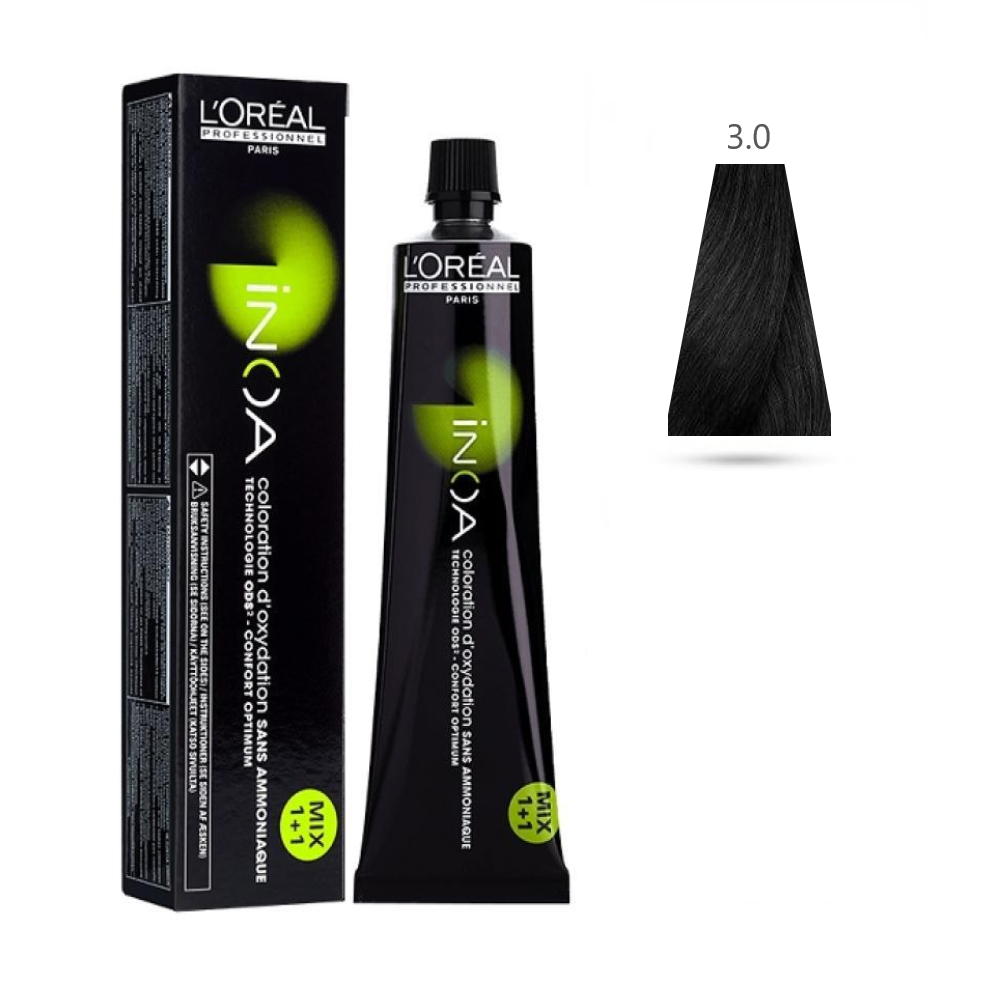 l'oreal l'oréal tinta inoa senza ammoniaca 60ml 3.0 castano scuro - foto 1