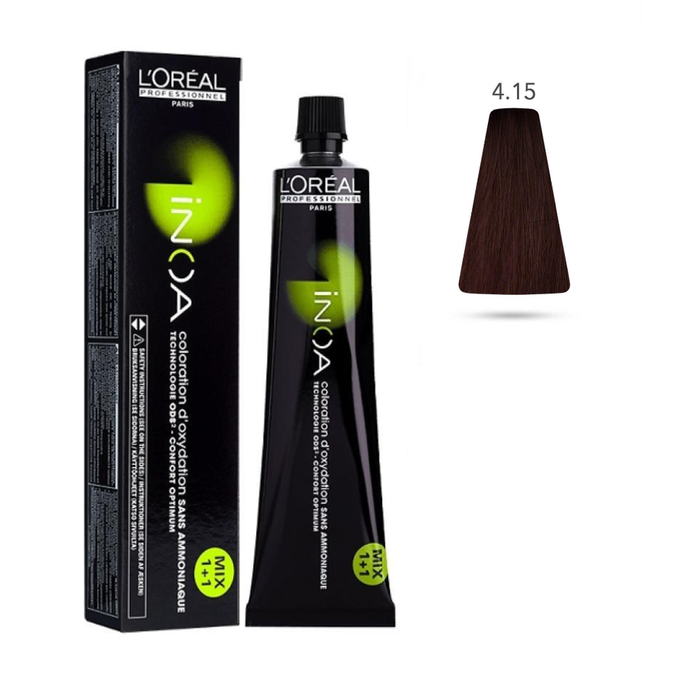 L'Oru00e9al Tinta Inoa Senza Ammoniaca 60ML 4.15 Mogano Cenere