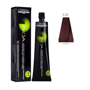 L'oréal tinta inoa senza ammoniaca 60ml 5.26 castano chiaro irise rosso