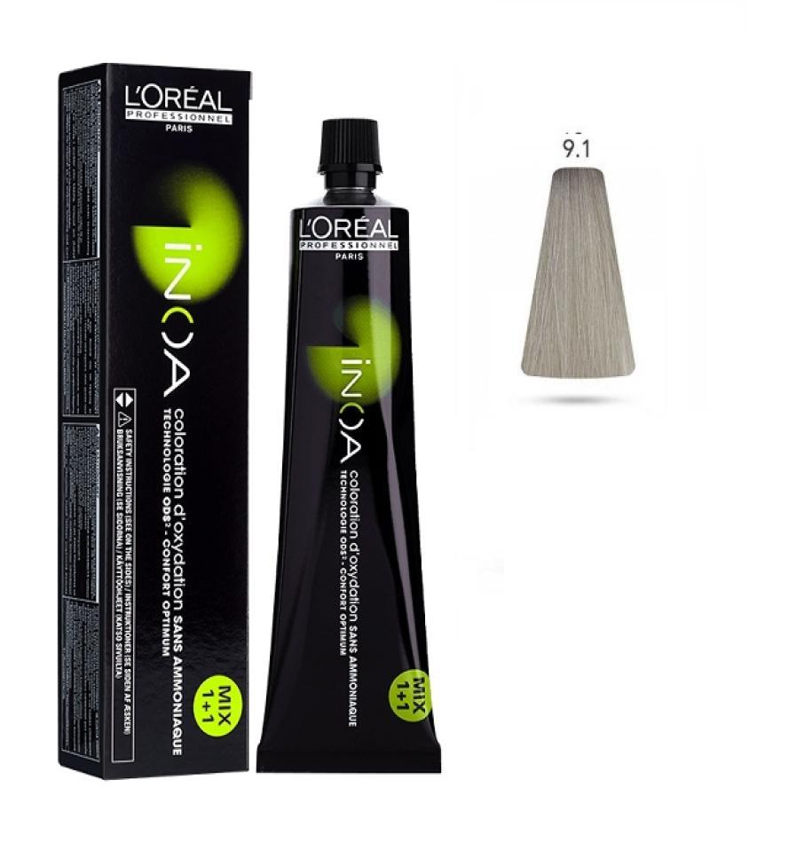 L'Oru00e9al Tinta Inoa Senza Ammoniaca 60ML 9.1 Biondo Cenere Chiarissimo