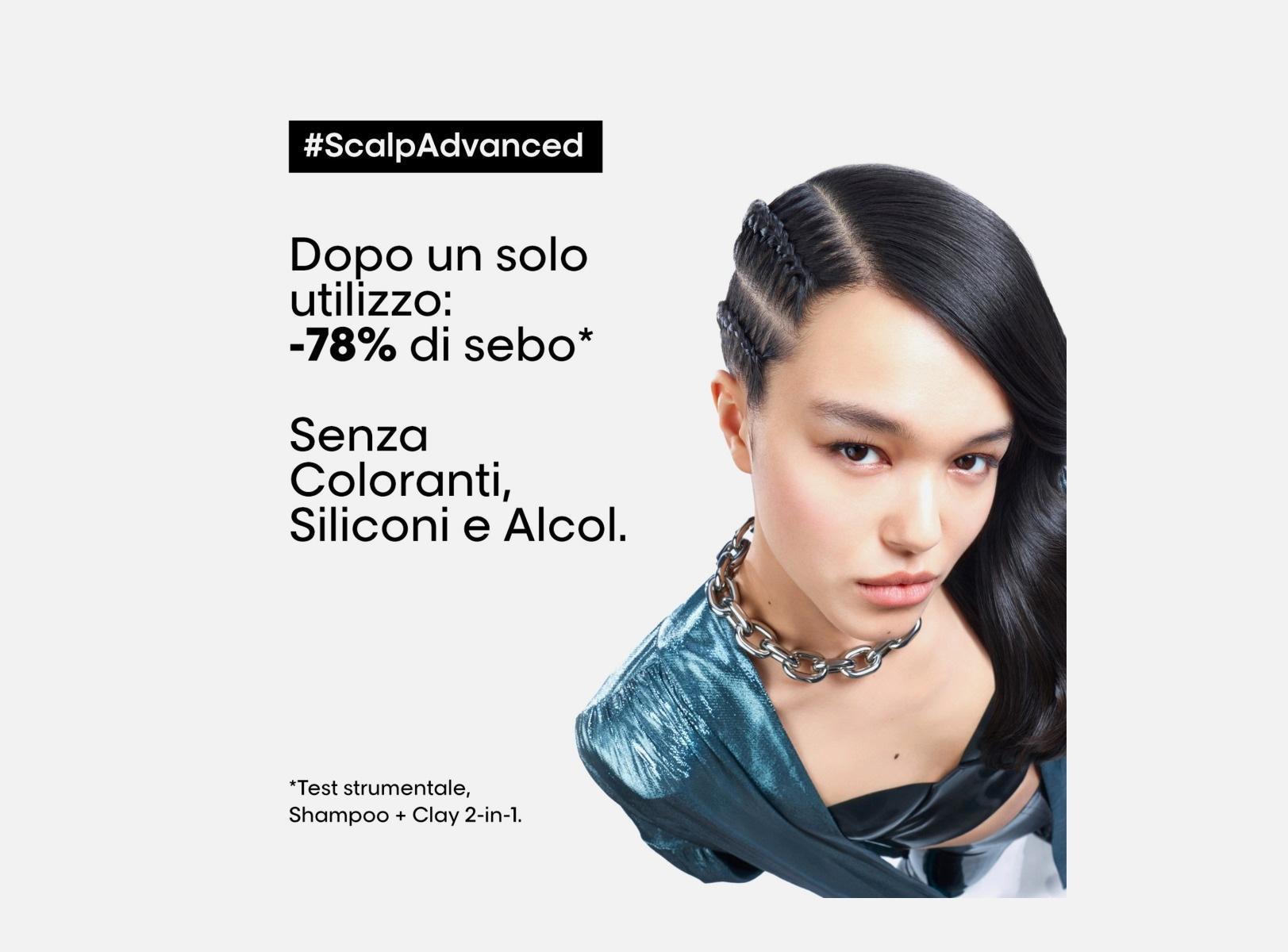 L'Oreal Shampoo Cute Grassa Scalp Advance Serie Expert 300ML