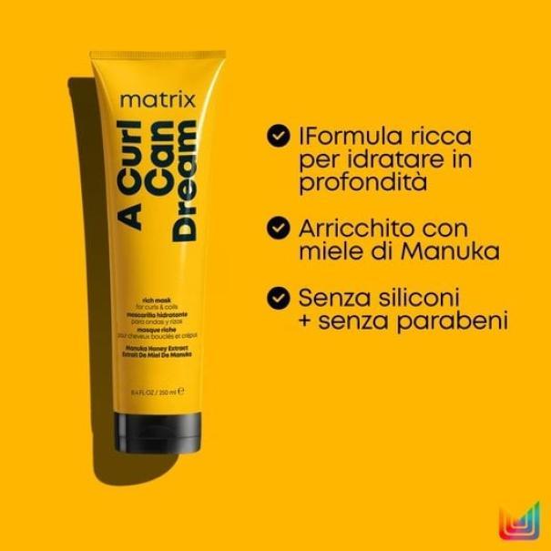 Matrix Maschera Capelli Ricci A Curl Can Dream Total Results 250ML