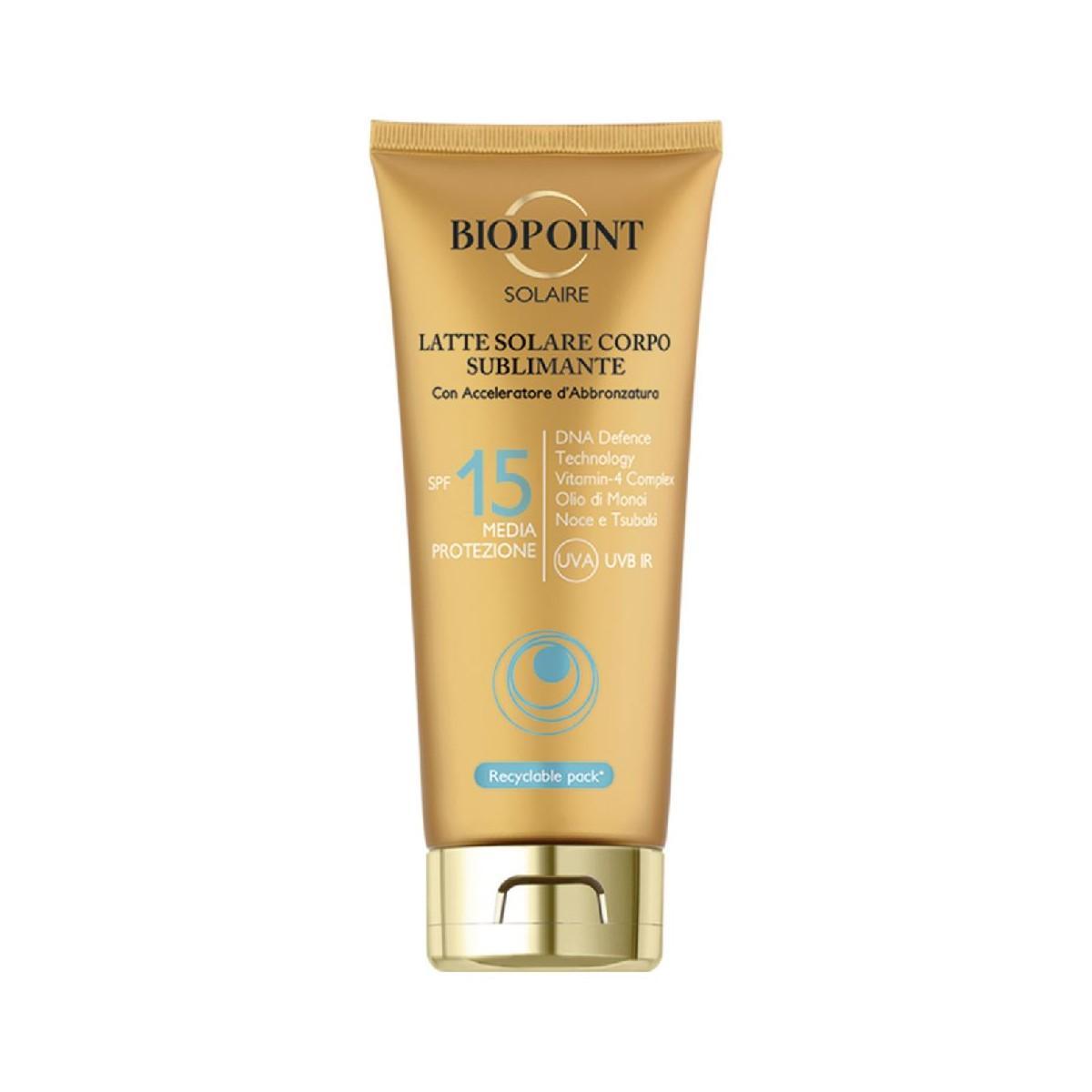 Biopoint Latte Solare Corpo Sublimante 200ML SPF 15 